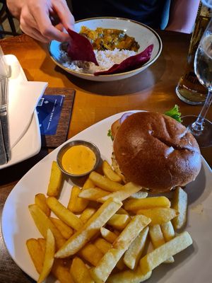Vegan meal at The White Lion Hotel in Ambleside
