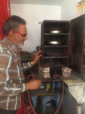 the vegan cake man! I forget his name! at Homemade New Chandra Bakery in Pushkar