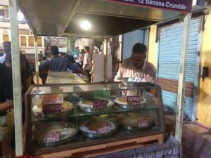 Main street location  at Homemade New Chandra Bakery in Pushkar