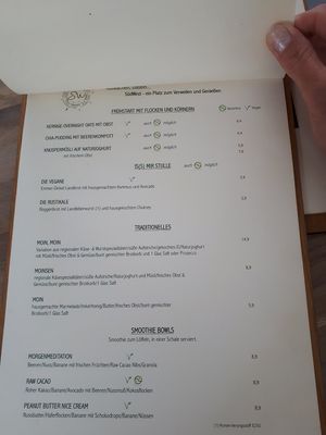 Menu at Konvergenz 53 in Stralsund