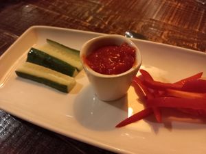 Kids' veggie starter at The Railway Hotel in West Wickham