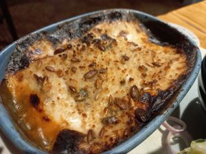 New rainbow lasagne at The Railway Hotel in West Wickham