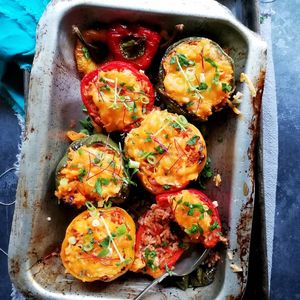 Stuffed Bell Peppers at Hungry Cat in Harleston