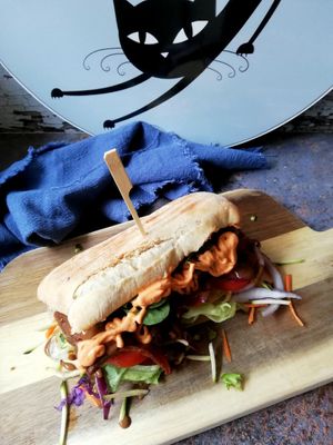 Seitan Steak Panini at Hungry Cat in Harleston