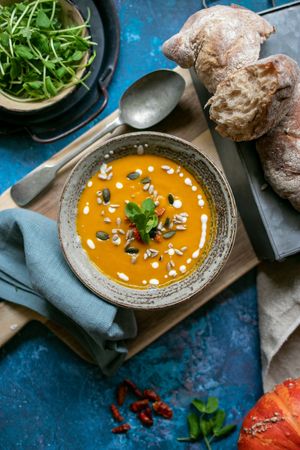 Carrot & Ginger Soup at Hungry Cat in Harleston