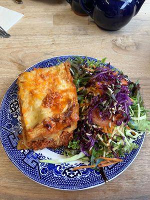 Lasagne and salad at Hungry Cat in Harleston