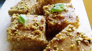 Please note we will be opening soon, we are busy renovating at the moment. Thank you
This is our Greek Pistachio and Rose cake.. at Hungry Cat in Harleston