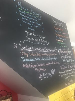 Menu board at Hungry Cat in Harleston