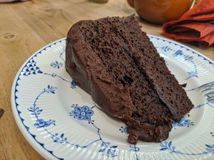Perfect chocolate fudge cake.... at Hungry Cat in Harleston