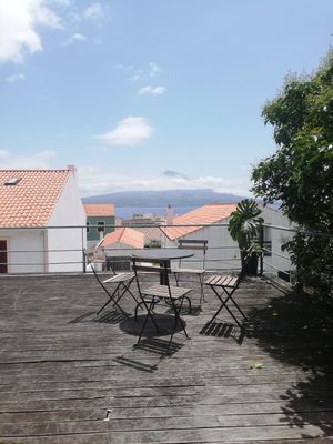Rooftop view to Pico. at Casa in Faial