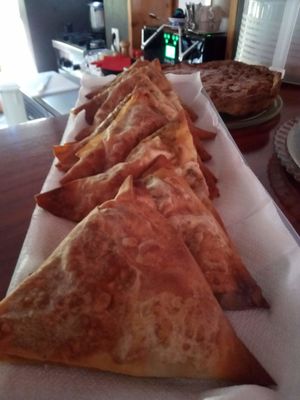 Homemade veggies Samosas (indian style) at Casa in Faial