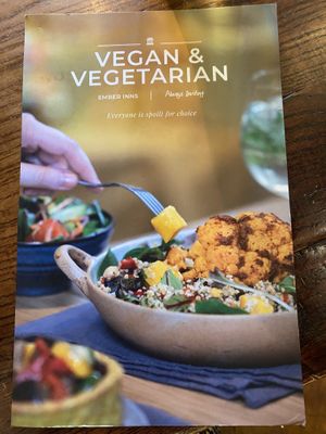 Vegan & vegetarian menu at The Blunsdon Arms in Swindon