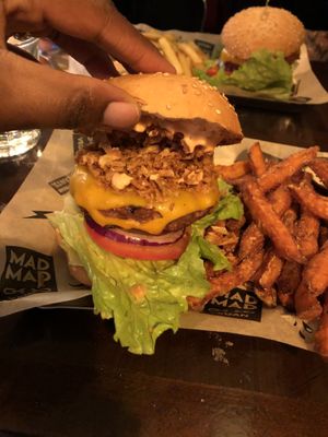 Yummy burgers  at Mad Mad Vegan - Chueca in Madrid