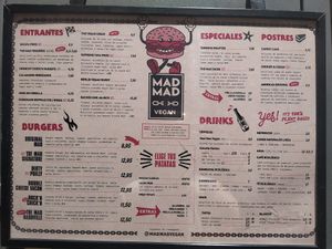 Menú at Mad Mad Vegan - Chueca in Madrid