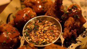 cauliflower "wings" at Mad Mad Vegan - Chueca in Madrid