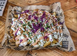 Supreme Yaya Fries (8/10) at Mad Mad Vegan - Chueca in Madrid