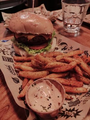 Double cheese vacon at Mad Mad Vegan - Chueca in Madrid