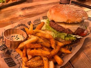 Dirty Philly w/ Cajun Fries at Mad Mad Vegan - Chueca in Madrid