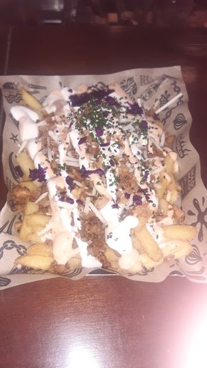 Loaded fries at Mad Mad Vegan - Chueca in Madrid