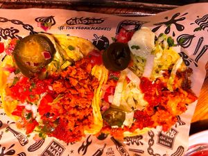 Fried cauliflower buffalo wings at Mad Mad Vegan - Chueca in Madrid