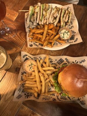 Vegan burger and sandwich  at Mad Mad Vegan - Chueca in Madrid