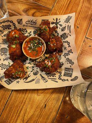 Homemade Buffalo coli wings   at Mad Mad Vegan - Chueca in Madrid