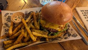 The Signature Mad Burger at Mad Mad Vegan - Chueca in Madrid