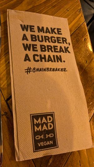 Napkins at Mad Mad Vegan - Chueca in Madrid
