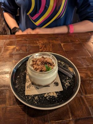 Cookies and cream dessert at Mad Mad Vegan - Chueca in Madrid
