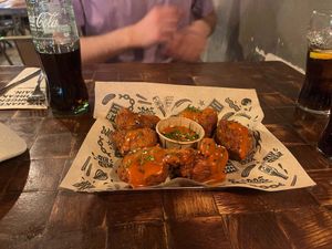 Homemade Buffalo Coli Wings   at Mad Mad Vegan - Chueca in Madrid