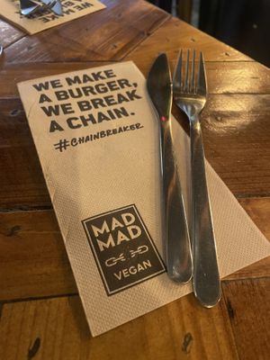 Napkin  at Mad Mad Vegan - Chueca in Madrid