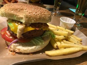 Beyond burger at Mad Mad Vegan - Chueca in Madrid
