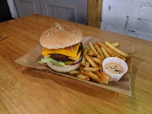 double mad burger at Mad Mad Vegan - Chueca in Madrid