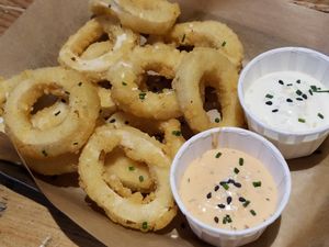 Calamari rings at Mad Mad Vegan - Chueca in Madrid
