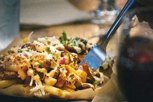 Very good chips with seitan at Mad Mad Vegan - Chueca in Madrid