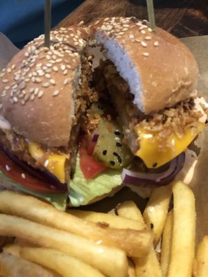 Chicken burger  at Mad Mad Vegan - Chueca in Madrid