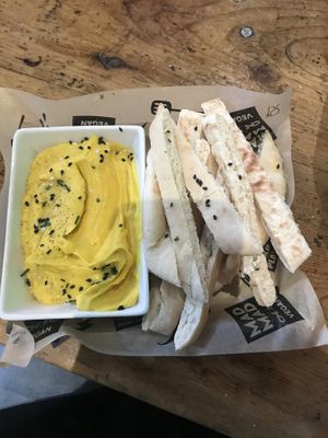 Mango hummus at Mad Mad Vegan - Chueca in Madrid