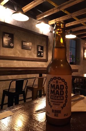 The blonde ale at Mad Mad Vegan - Chueca in Madrid