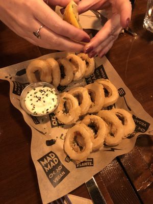 calamari is a must try! at Mad Mad Vegan - Chueca in Madrid