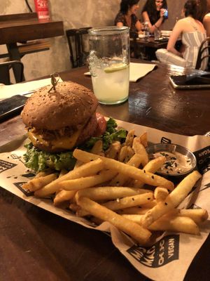 Vegan burger  at Mad Mad Vegan - Chueca in Madrid