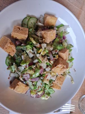 Tofu bistro salad at The Rustic Grill in Turriff