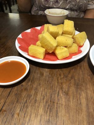 Fried tofu  at Wèi de Dòufu in New Taipei City