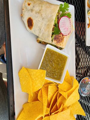 Veggie burrito at Tekila in Park City