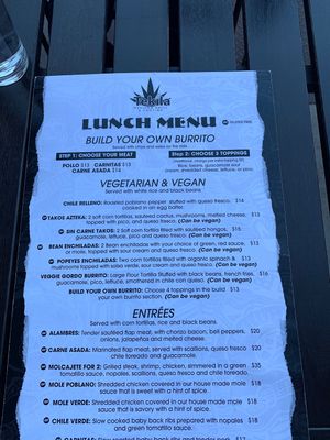 Great vegan menu!  at Tekila in Park City