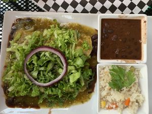 Bean enchilada at Tekila in Park City