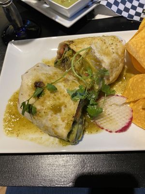 The veggie Gordo with green sauce  at Tekila in Park City