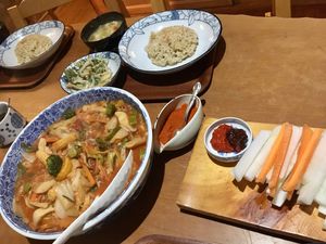 Sweet and sour Chinese stir fry  at Omeguri-an in Seiyo