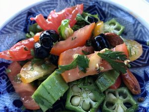Summer salad  at Omeguri-an in Seiyo