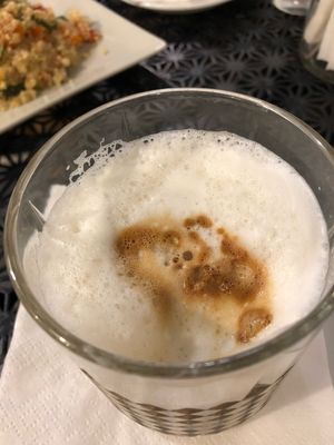 soy milk cafe latte  at Anhelo in Naples