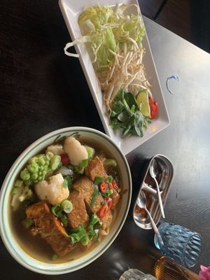 Noodle soup met tofuu  at LaCa Vietnamese Cuisine & Bar in Groningen